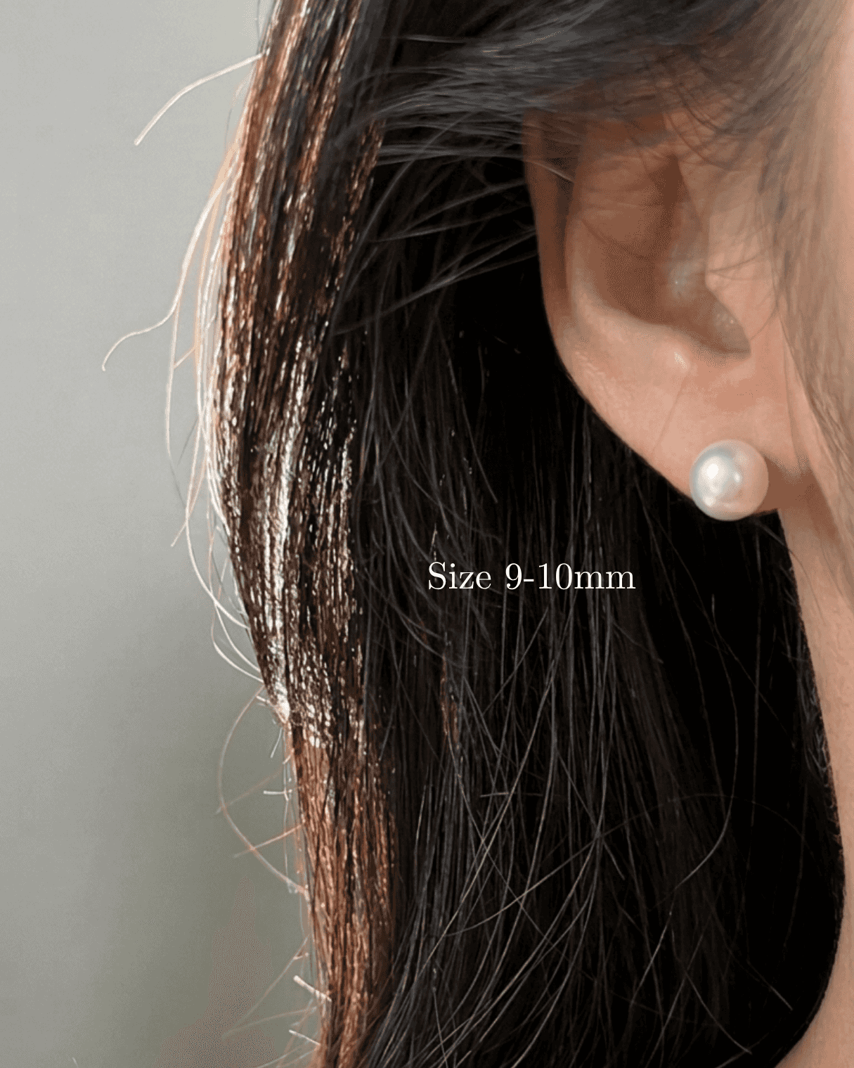 E011 ต่างหูไข่มุกแท้ รุ่น Luna Grace ทรงซาลาเปา ไข่มุกแท้คัดเกรด High Luster ตัวเรือนเงินแท้ — alternate view