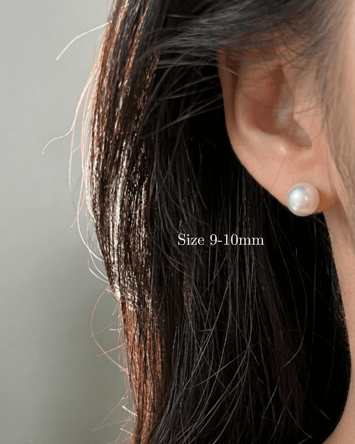 E011 ต่างหูไข่มุกแท้ รุ่น Luna Grace ทรงซาลาเปา ไข่มุกแท้คัดเกรด High Luster ตัวเรือนเงินแท้ image 2