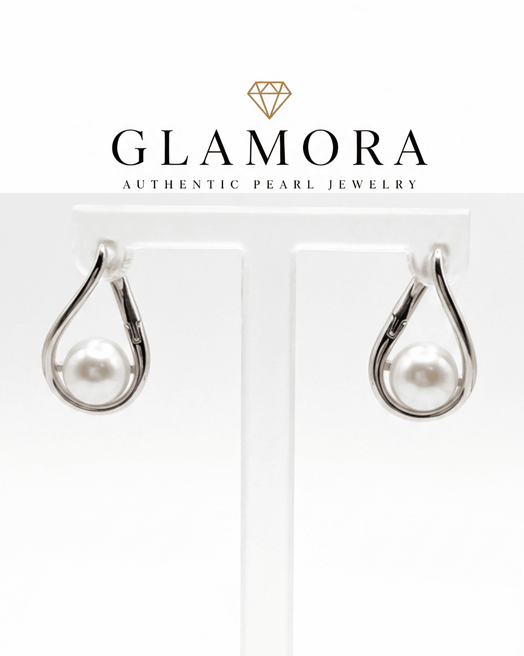 E07 ต่างหูไข่มุกแท้ รุ่น Silver Drop | Freshwater Pearl เกรดพรีเมียม ตัวเรือนเงินแท้S925 ชุปทอง 18k image 11