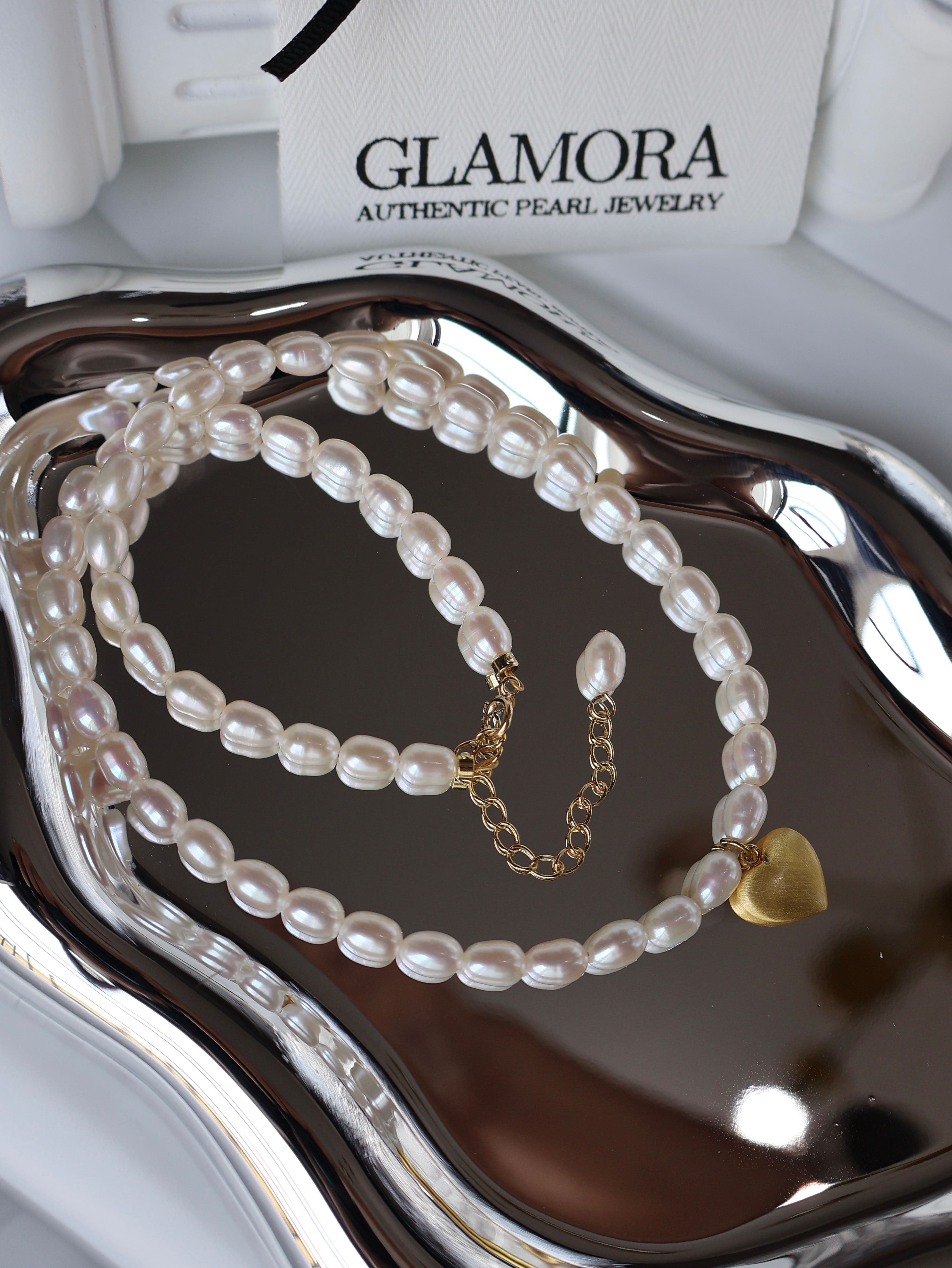 N06 สร้อยคอไข่มุกแท้ รุ่น Chérie Pearl | Freshwater Pearl ตัวเรือนเงินแท้S925 ชุปทอง 18k image 3
