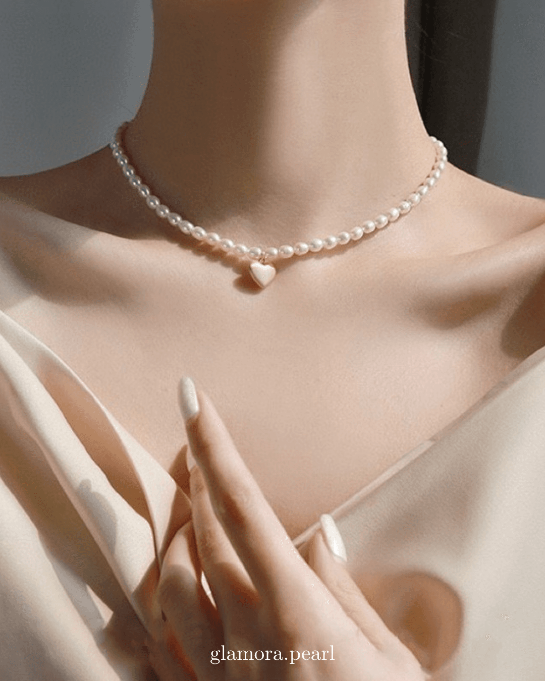 N06 สร้อยคอไข่มุกแท้ รุ่น Chérie Pearl | Freshwater Pearl ตัวเรือนเงินแท้S925 ชุปทอง 18k image 6