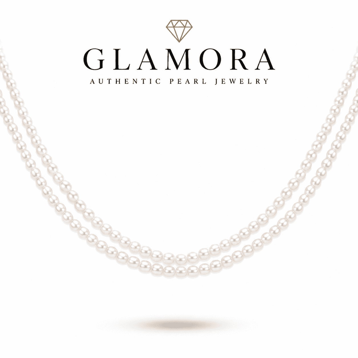 N05 สร้อยคอไข่มุกแท้ รุ่น Amara Doux 2 เลเยอร์ (Double Strand) ไข่มุกขนาด3-4mm คลาสสิก หรูหรา
